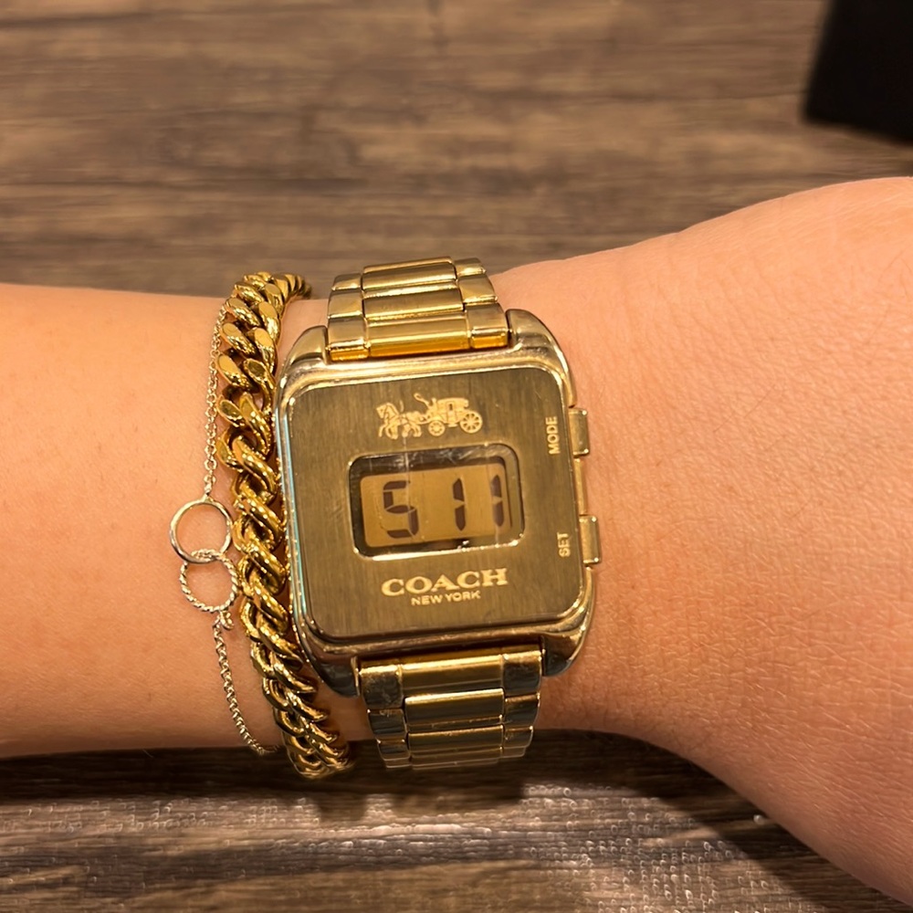 Darcy Gold COACH digital watch